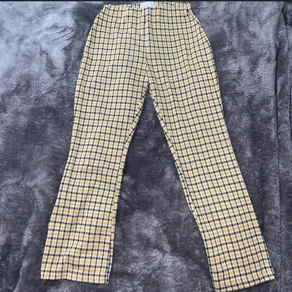 URBAN OUTFITERS PLAID ELASTIC PANTS SIZE  S/P - Picture 1 of 3